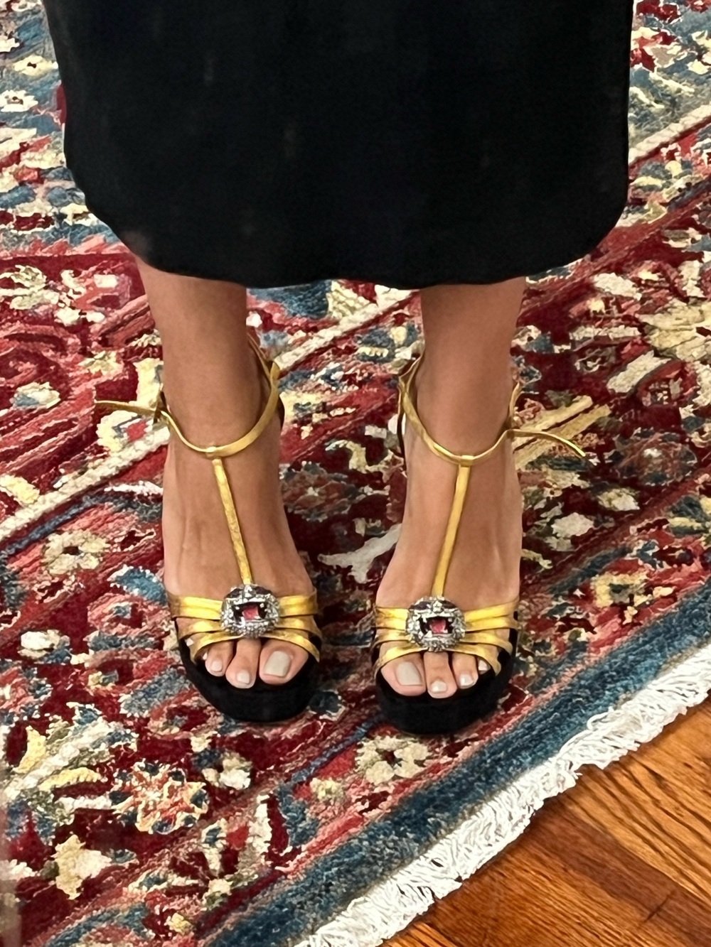 Gucci gold tiger Embellished Women's heels